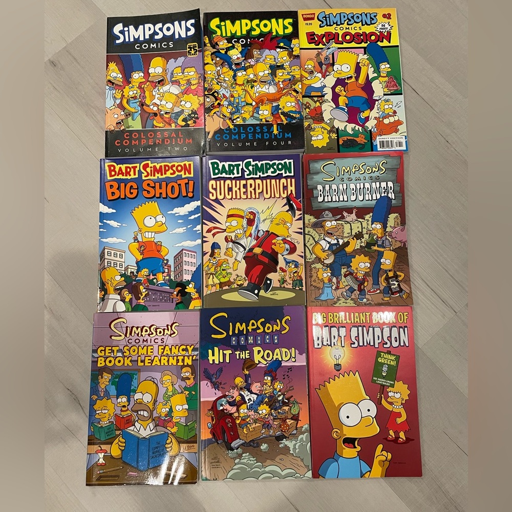Simpsons - 9 Graphic Novels - Pre-Owned